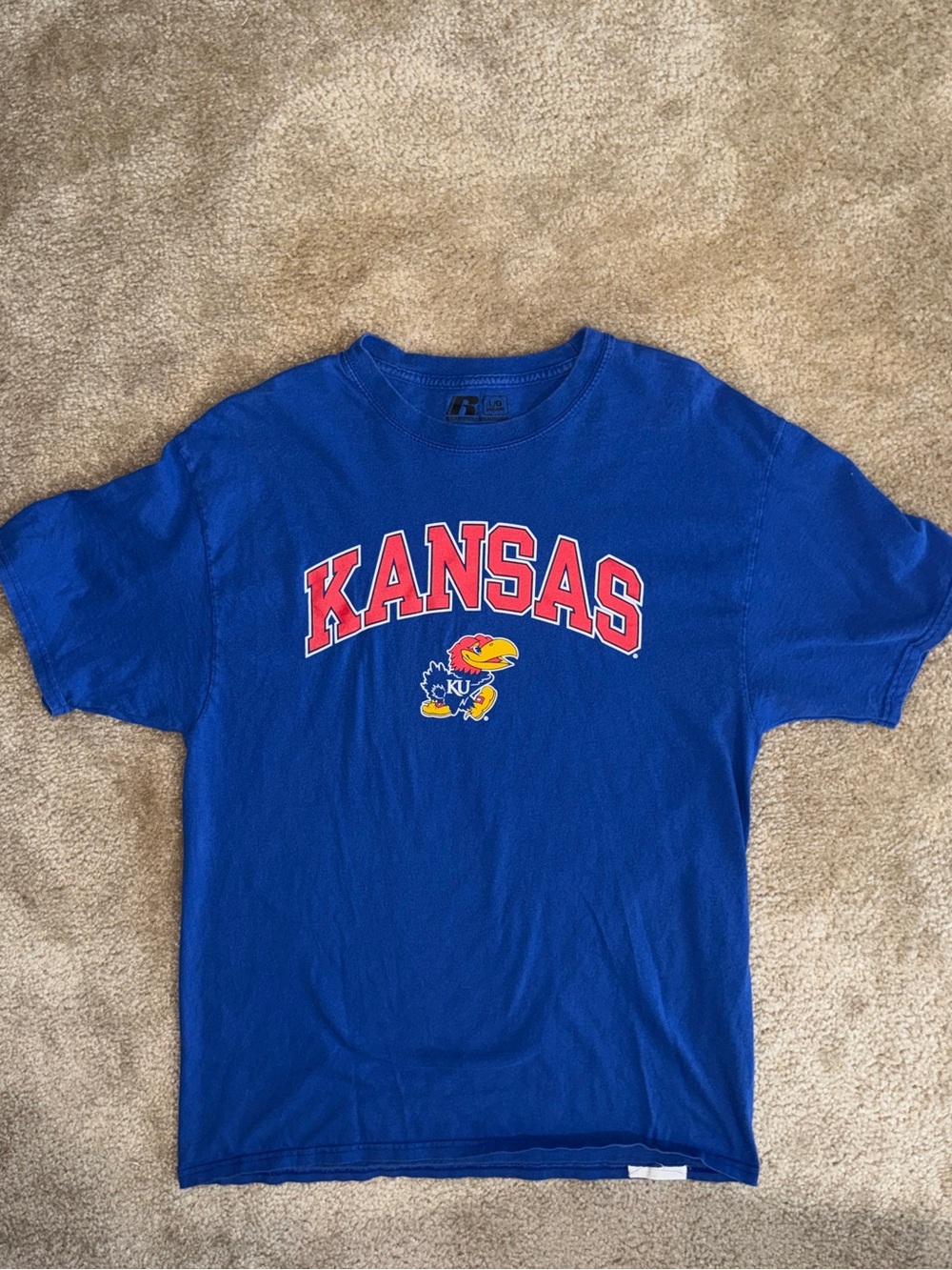 Russell Athletic Kansas Jayhawks Royal Blue Graphic T-Shirt L